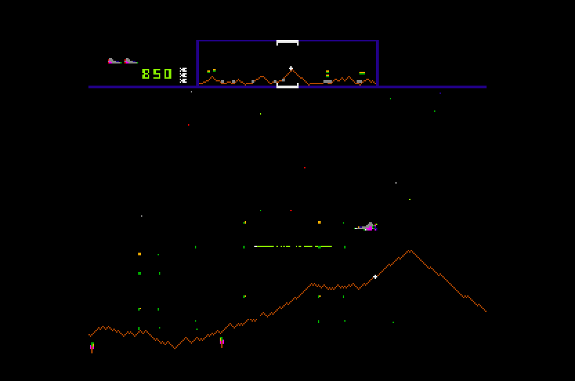 Defender atari screenshot